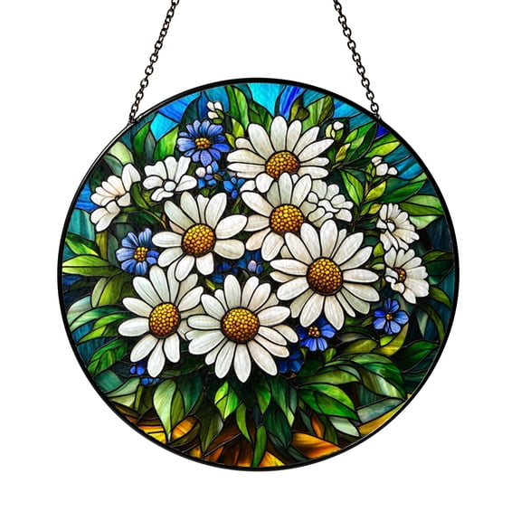 Daisy Flower Glass Frame Decor, Floating Botanical Display, Elegant Floral Home Accent for Nature Inspired Interior Styling