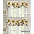 thumbnail image 1 of Daisy Flower Lavender Butterfly Kitchen Curtains Balcony Adjustable Roman Blinds Small Short Curtain for Living Room, 1 of 6