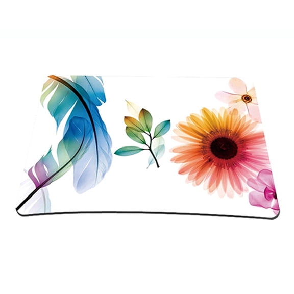 Daisy Flower Leaves Colored 1 X Standard 7 x 9 Rectangle Non - Slip Rubber Mouse Pad