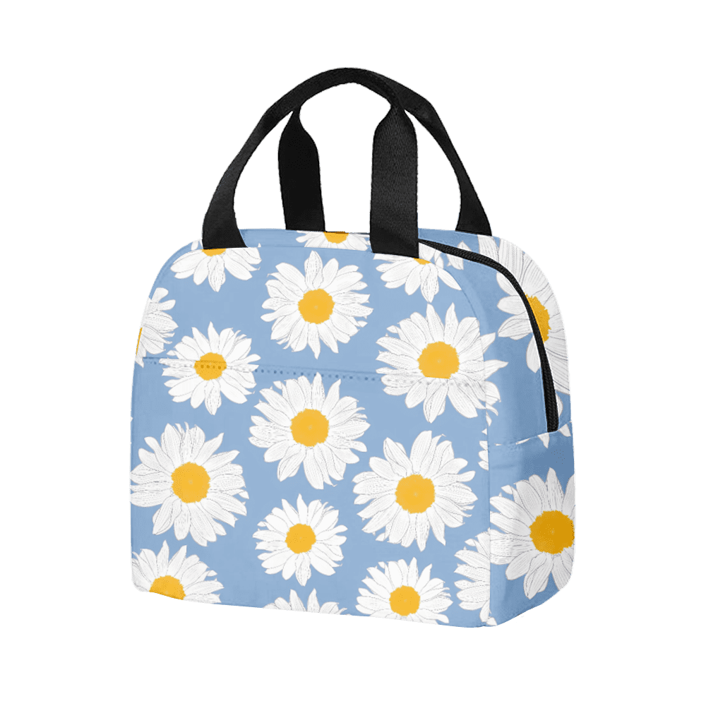 Daisy Flower Lunch Bag Cooler Thermal Insulated Lunch Boxes for Adult