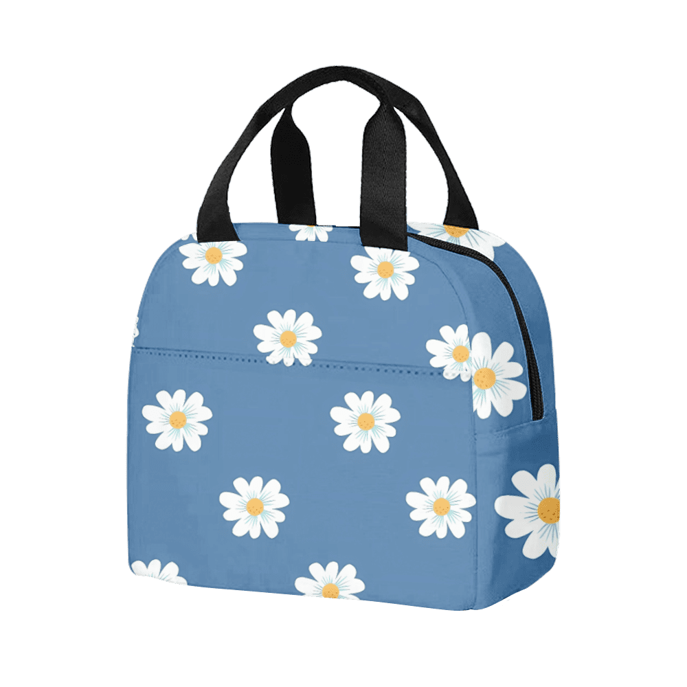 Daisy Flower Lunch Bag for Women Insulated Lunch Box Reusable Lunch