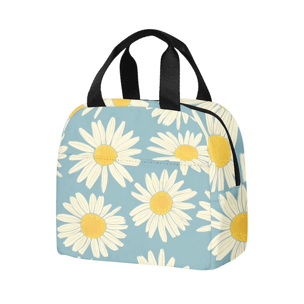 Daisy Flower Lunch Bag for Women Insulated Lunch Box Reusable Lunch