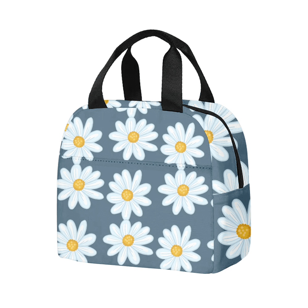 Daisy Flower Lunch Bag for Women Insulated Lunch Box Reusable Lunch ...