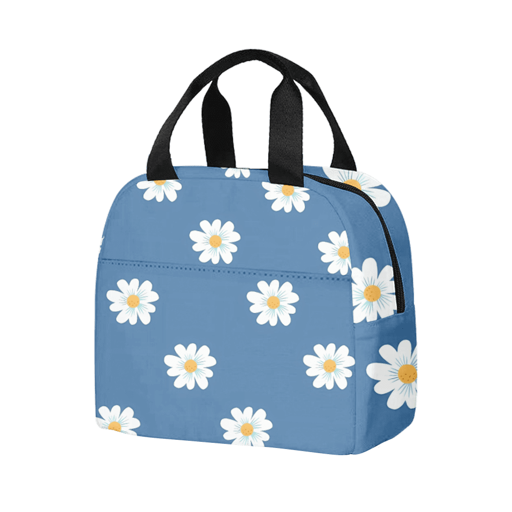 Daisy Flower Lunch Bag for Women Insulated Lunch Box Reusable Lunch