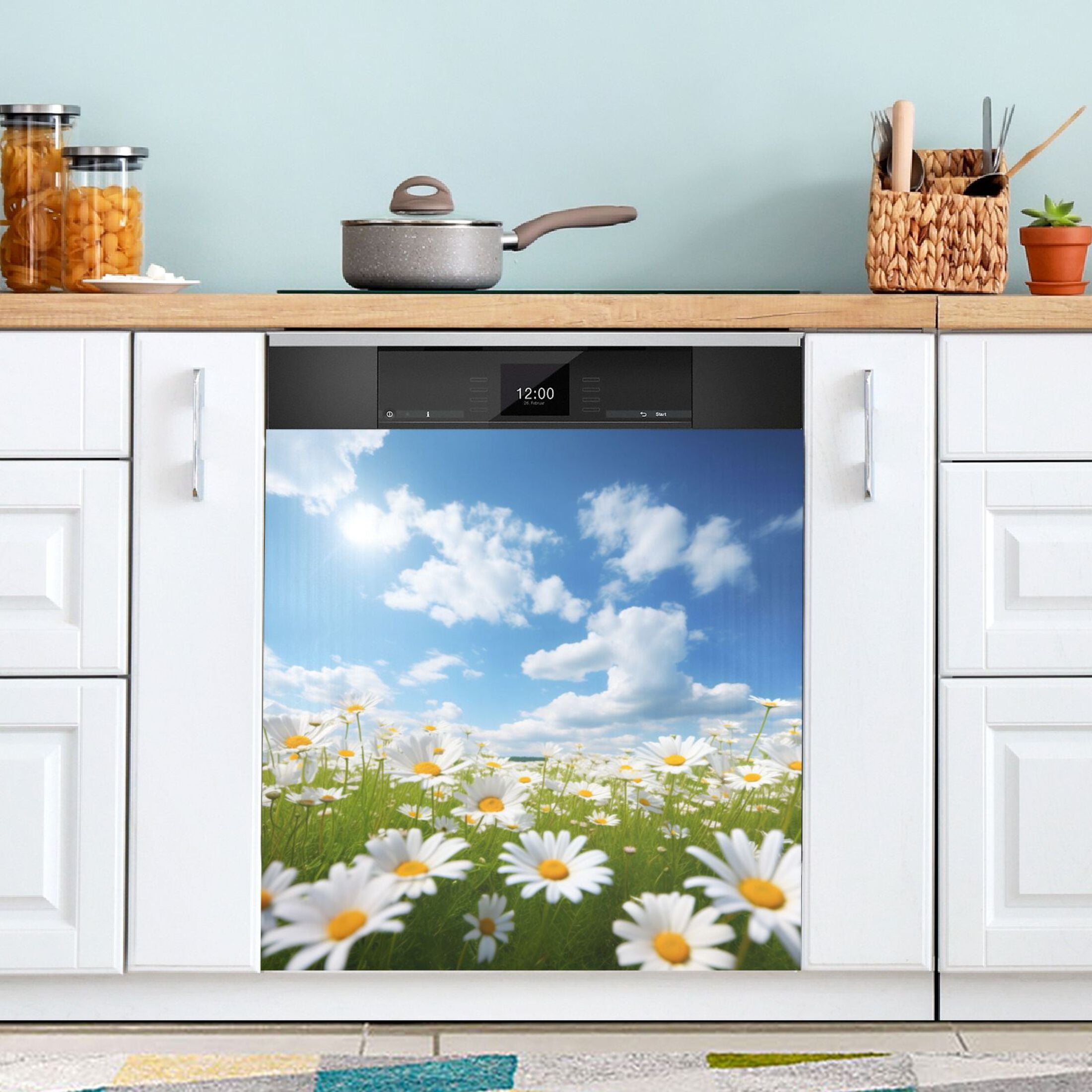 Daisy Flower Dishwasher Cover Refrigerator Dishwashers