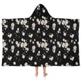 thumbnail image 1 of Daisy Flower Pattern Hooded Bath Towel，50"x30" for Ages 3 To 12 Kids, Quick Dry Lightweight Soft Microfiber Hood Beach Towel Cover Up for Kids, 1 of 7