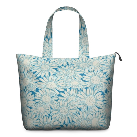 Daisy Flower Pattern Travel Tote Bags for Women Carry On,Large Weekender Bags for Women Travel,Multi Functional Duffle Bag for Work,Shopping,Sports