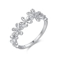 thumbnail image 1 of Daisy Flower Ring Sterling Silver Gold Plated 925 Gemstone Korean Style Fashion Jewelry Gift For Women Everyday Wear, 1 of 4