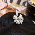 thumbnail image 1 of Daisy Flower Rings For Women Korean Style Adjustable Opening Finger Ring Bride Wedding Engagement Statement Jewelry Gif, 1 of 6
