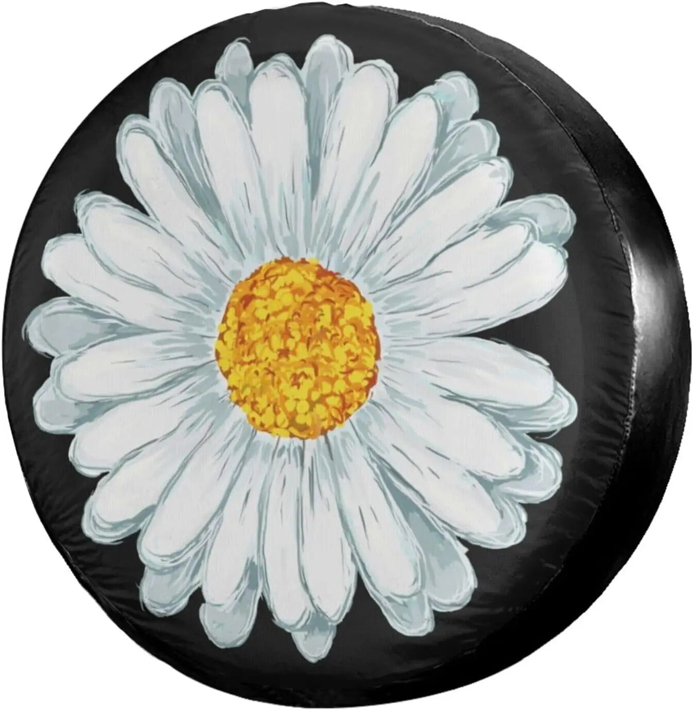 Daisy Flower Spare Tire Cover Waterproof Dust Proof Uv Sun Wheel Tire