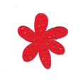 thumbnail image 1 of Daisy Flower - Sparkle Red - Iron on Embroidered Applique Patch, 1 of 1
