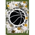 thumbnail image 1 of Daisy Flower Wall Art I can live without many things basketball isnt one funny sports Tin Wall Sign 8 x 12 Decor Funny Gift, 1 of 1