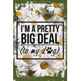 thumbnail image 1 of Daisy Flower Wall Art Im a pretty big deal to my dog paw print funny pet owner love Tin Wall Sign 8 x 12 Decor Funny Gift, 1 of 1