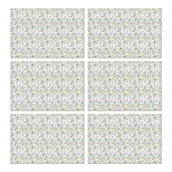 Daisy Flower Yellow and White Placemats for Dining Table Durable Placemats for Outdoor Tables Desk Halloween Gifts Rustic Vintage Dinner Mats
