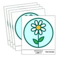 thumbnail image 1 of Daisy Flower in Circle Car Window Bumper Water Bottle Phone Tablet Laptop Waterproof Vinyl Decal Sticker Set 5-Pack - Gloss Finish - 5.0", 1 of 7