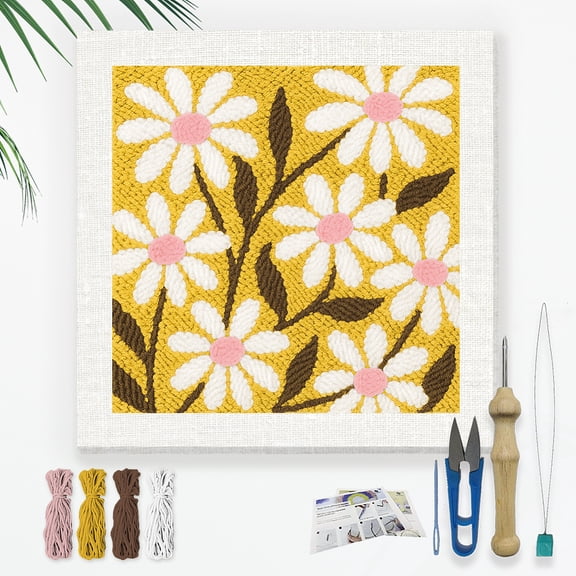Daisy Flowers DIY Punch Needle Embroidery Kit