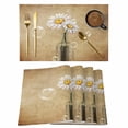 thumbnail image 1 of Daisy Flowers Placemats Set of 8, Bottles Vintage Bubbles Vintage Non-Slip Place Mats Washable Table Mats for Kitchen Dining Table Decorations Indoor/Outdoor, 1 of 9