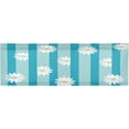 thumbnail image 1 of Daisy Flowers Stripe Curtain Valance for Kitchen Windows/Bathroom/Living Room/Bedroom Blackout, Rod Pocket Valance Small Window Treatment Decor, 54" W x 18" L, 1 of 6