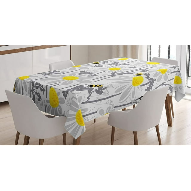 Daisy Flowers with Bees in Spring Time Hy Petals Floret Nature Purity