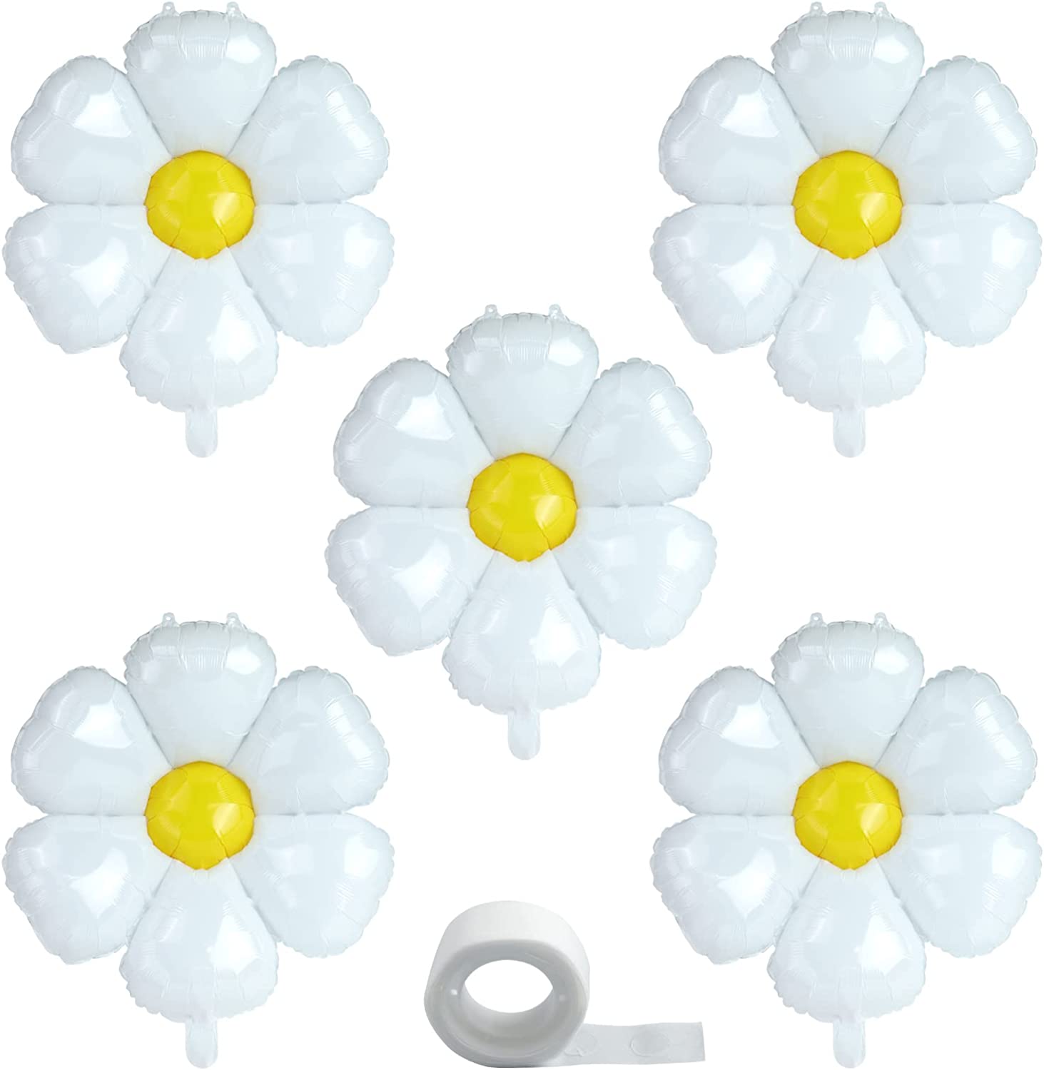 Daisy Foil Mylar Balloons 28 Inch for Birthday and Baby Shower