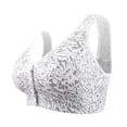 thumbnail image 1 of Daisy Front Closure Bras for Older Women Plus Size No Underwire Seamless Jelly Bra Full Coverage Comfort Wireless Bralettes Leopard Printed Grey 40, 1 of 3