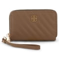 thumbnail image 1 of Daisy Fuentes Diagonally Quilted Compact Wallet for Women, Mocha, 1 of 7