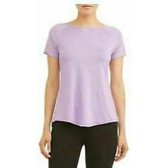 Daisy Fuentes Women's Active Power Mesh Tie Tee Purple Rose Size XL