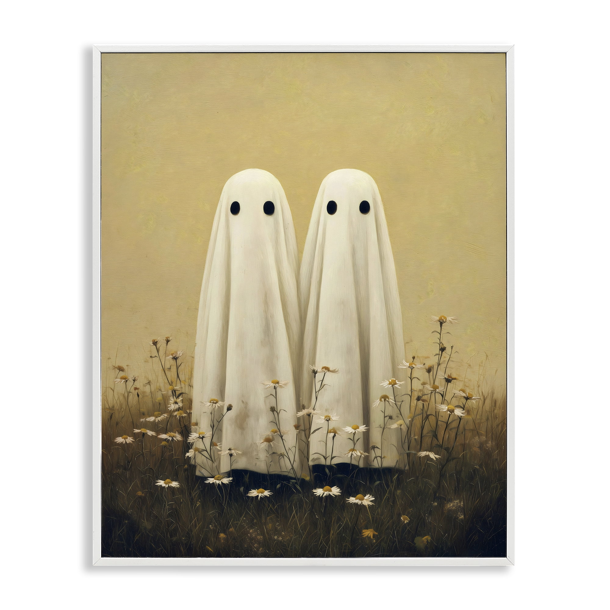 Daisy Ghost Couple White Framed Giclee Art, design by Arlington Prints
