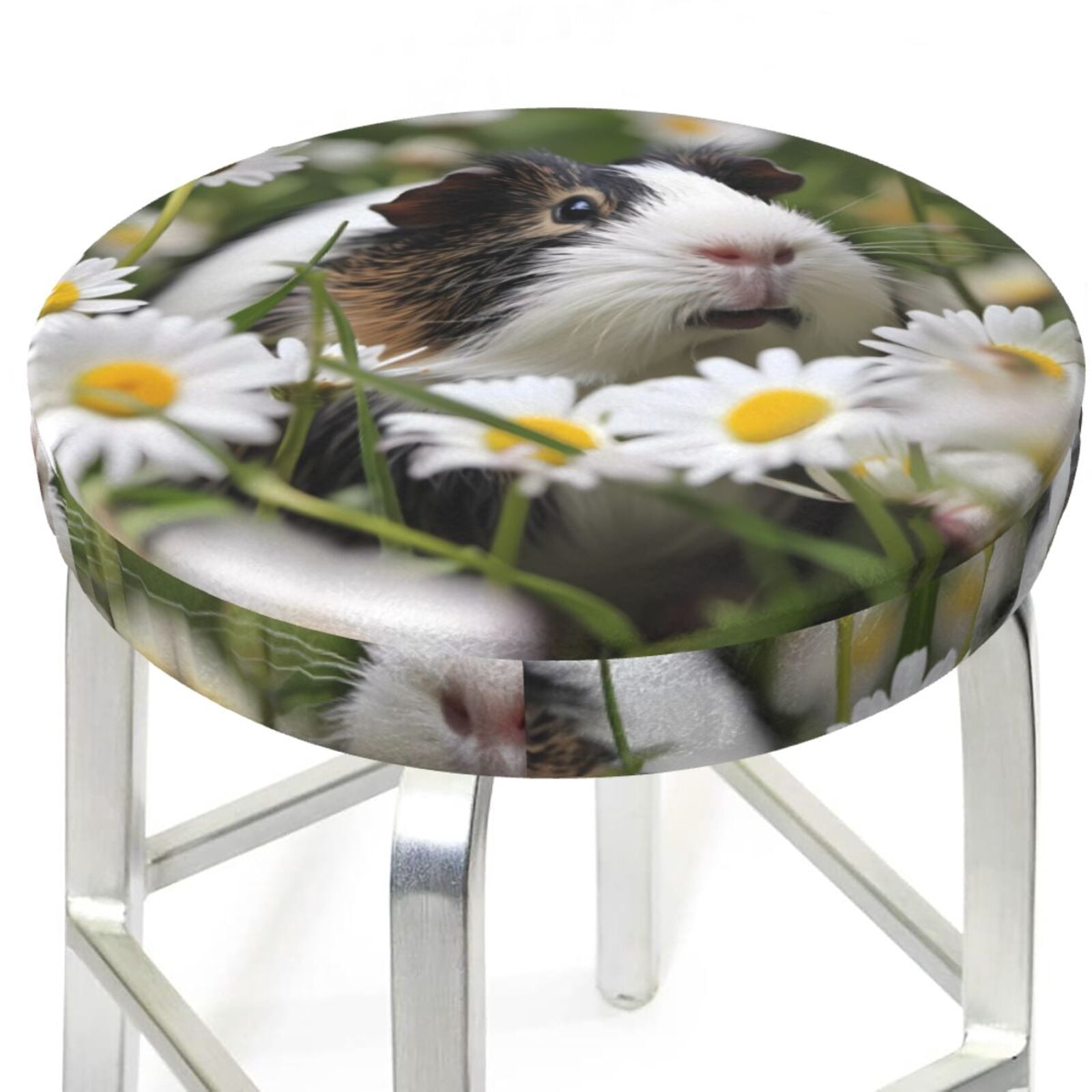 Gallery Detail: Daisy Guinea Pig Bar Stool Covers Stretch Round Seat Covers