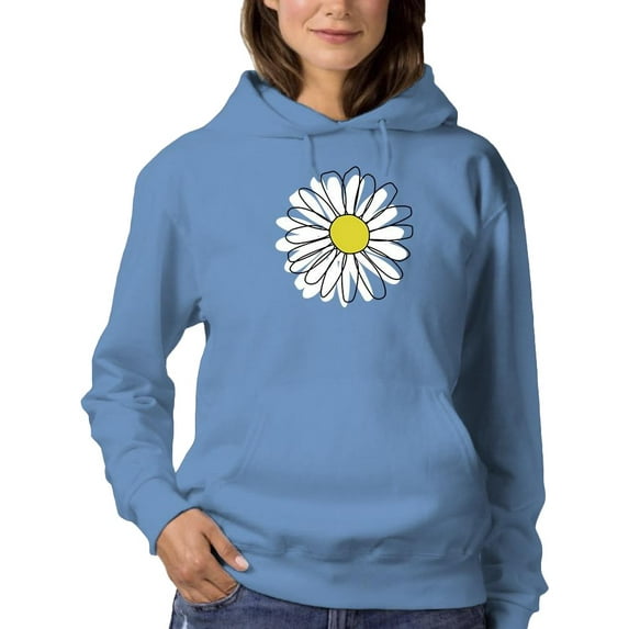Daisy Hand Drawn Doodle Hoodie Women -Image by Shutterstock, Female 4X-Large