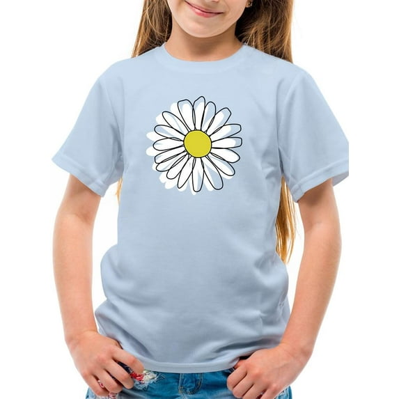 Daisy Hand Drawn Doodle T-Shirt Juniors -Image by Shutterstock, x-Large
