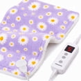 thumbnail image 1 of Daisy Heating Pad for Back Period Cramps Relief 12x24 inch Portable Electric Heating Pad Purple Heat Pad Gifts Ideas Funny Useful Self Care Christmas Birthday Gift for Women Mom Her Wife Girlfriend, 1 of 8