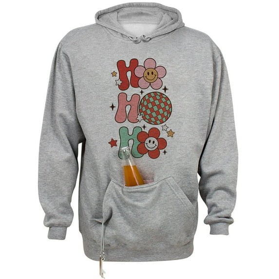 Daisy Ho Ho Ho Beer Holder Tailgate Hoodie Sweatshirt Unisex Large Oxford