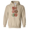 thumbnail image 1 of Daisy Ho Ho Ho Hoodie Sweatshirt Unisex 4X-Large Sand, 1 of 5