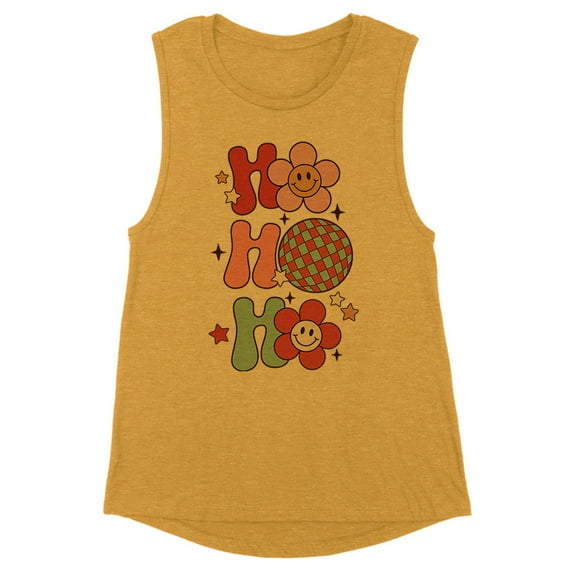 Daisy Ho Ho Ho Women's Muscle Tank Large Antique Gold