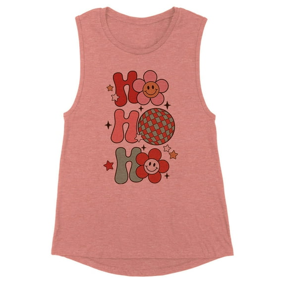 Daisy Ho Ho Ho Women's Muscle Tank Large Desert Pink