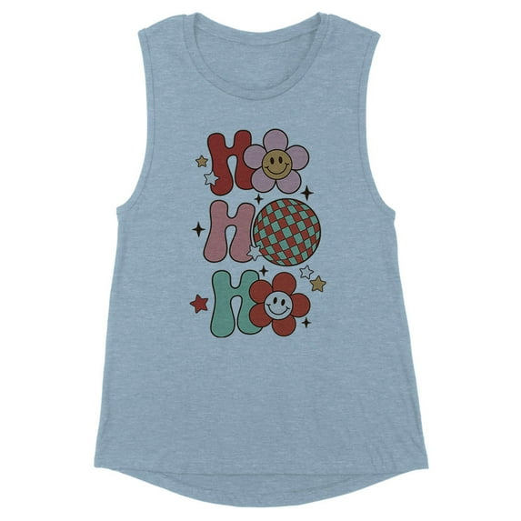 Daisy Ho Ho Ho Women's Muscle Tank Large Stonewash Denim