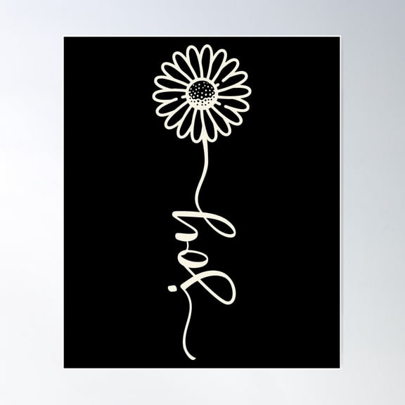 Daisy Joyful Morning Light Poster Wall Art, Modern Wall Decor For Living Room Bedroom, 8x12 UNFRAMED