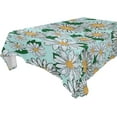 thumbnail image 1 of Daisy Leaf Fabric Square Tablecloth - Waterproof and Wrinkle-Resistant Table Cloth 54x54 Inch Table Cover for Indoor & Outdoor Dining House Decor, 1 of 7