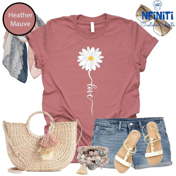 Daisy Love Shirt: Boho Wildflower Floral Tee All Size S-5Xl