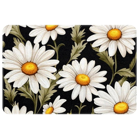 Daisy Machine Washable Non-Slip Polyester Floor Mat Door Mat Kitchen Mat