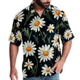 thumbnail image 1 of Daisy Men's Casual Short Sleeve Button Down Shirts - Printed Summer Beach Tops for Men and Women, 1 of 6