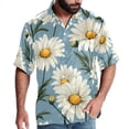 thumbnail image 1 of Daisy Men's Short Sleeve Beach Shirts Hawaiian Button Down Casual Summer Printed Unisex Top, 1 of 6