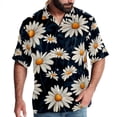 thumbnail image 1 of Daisy Men's Short Sleeve Button Down Casual Beach Printed Shirts, 1 of 6