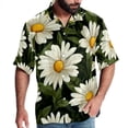 thumbnail image 1 of Daisy Men's Short Sleeve Casual Printed Button Down Beach Shirts Hawaiian Style Unisex Summer Shirt, 1 of 6