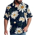 thumbnail image 1 of Daisy Men's Short Sleeve Hawaiian Beach Shirts, Casual Printed Button Down Spread Collar Tops, Summer Unisex Style, 1 of 6