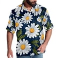 thumbnail image 1 of Daisy Men's Short Sleeve Hawaiian Shirt Button Down Poplin Beach Casual Printed Unisex Summer Tops, 1 of 6
