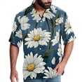 thumbnail image 1 of Daisy Men's Short Sleeve Spread Collar Beach Shirts Casual Printed Button Down Unisex Summer Tops, 1 of 6