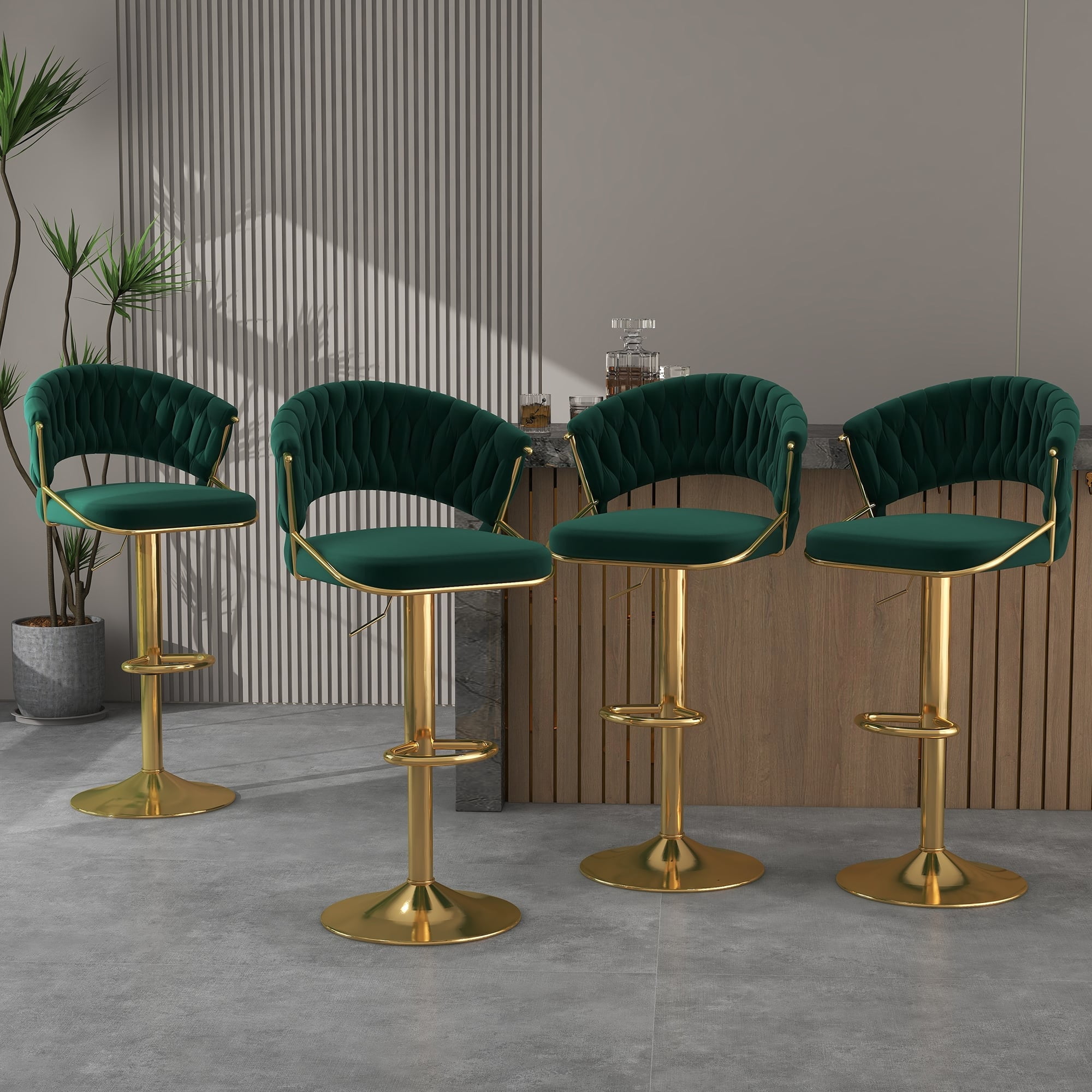 Green Bar Stools With Backs