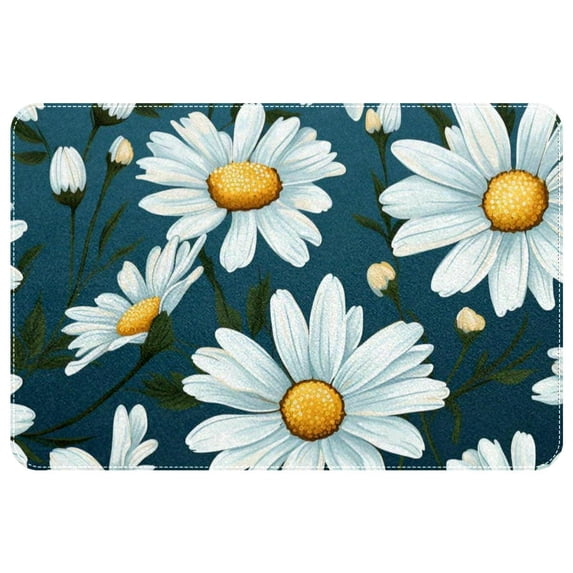 Daisy Non-Slip Polyester Indoor Floor Carpet Rug - Machine Washable Door Rugs
